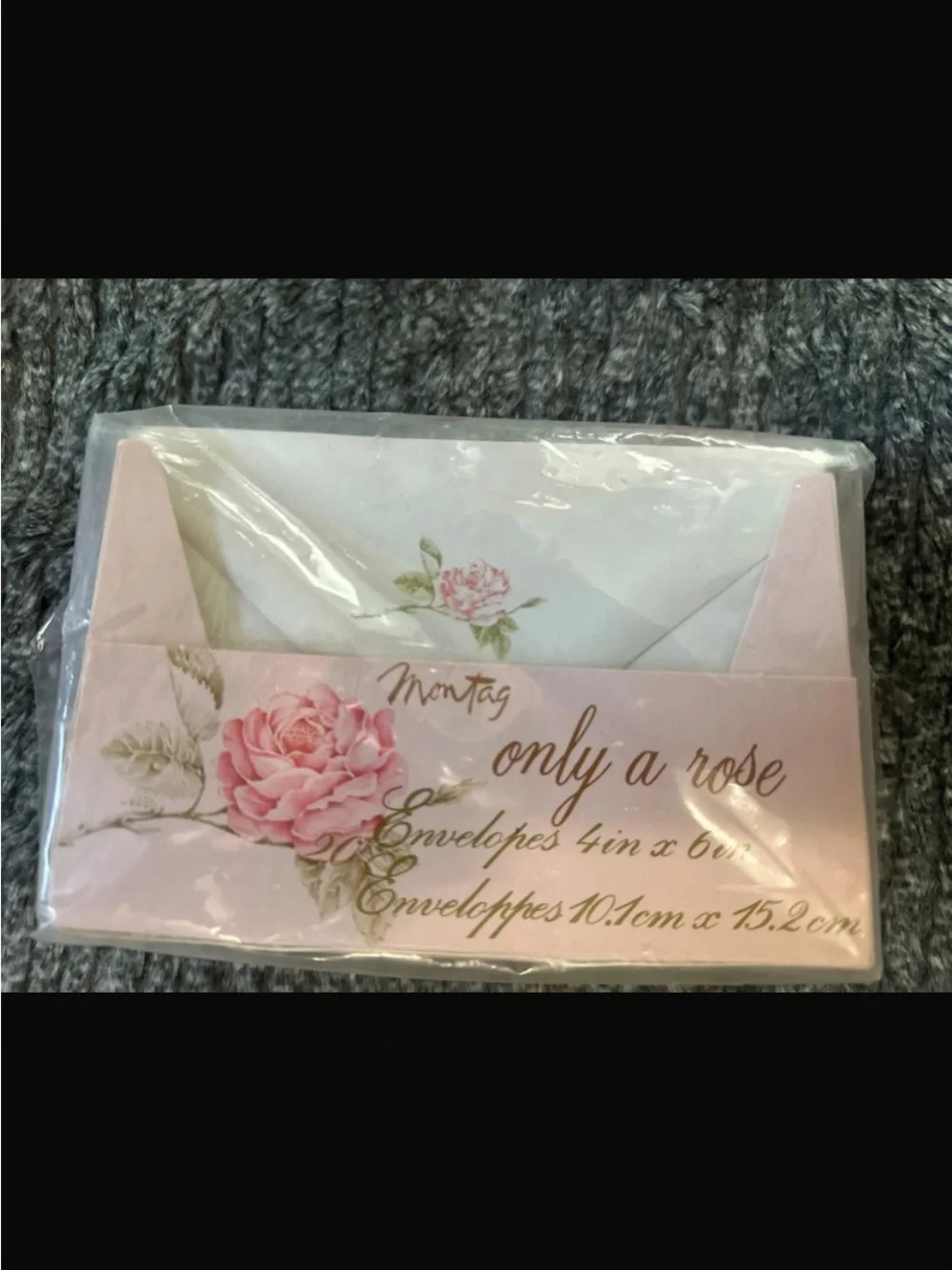 MONTAG (MEAD) 1979 Vintage ‘Only a Rose’ Pink Floral Envelopes – New Old Stock